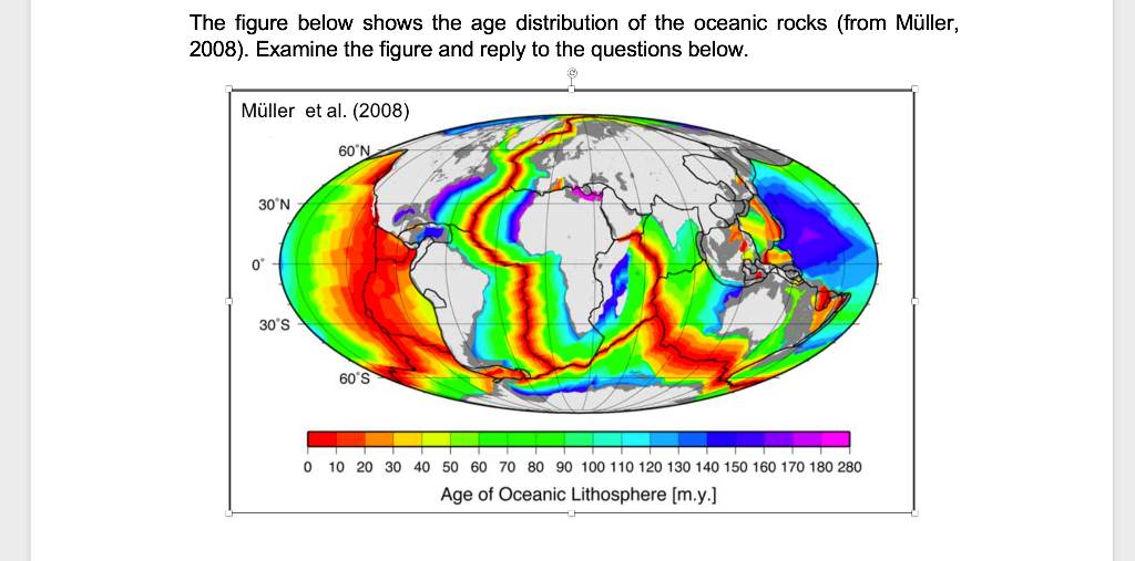 Solved 1. Where is the youngest oceanic crust located? 2. | Chegg.com