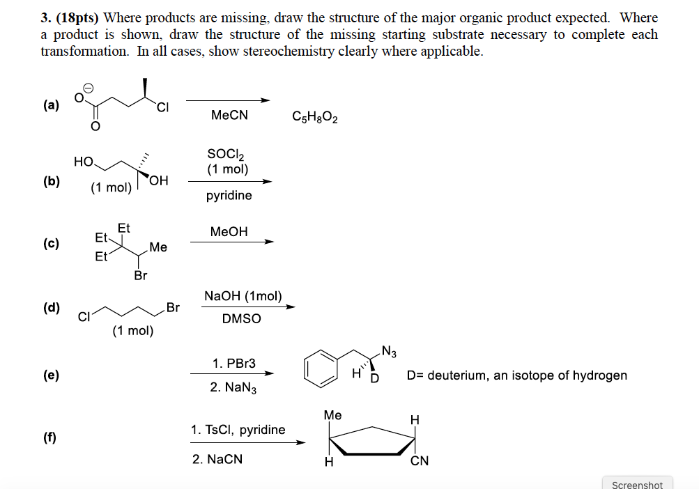 solved-where-products-are-missing-draw-the-structure-of-the-chegg