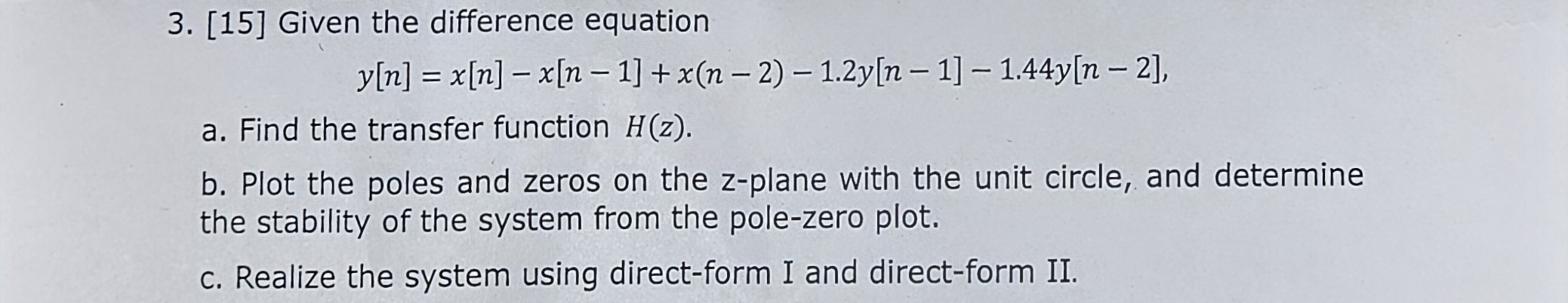 [15] ﻿Given the difference | Chegg.com