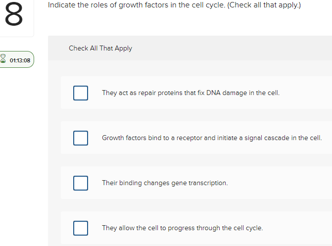 Solved Indicate the roles of growth factors in the cell Biology Diagrams