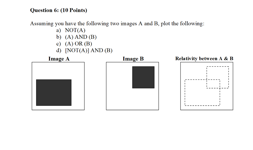 Solved Assuming You Have The Following Two Images A And B, | Chegg.com