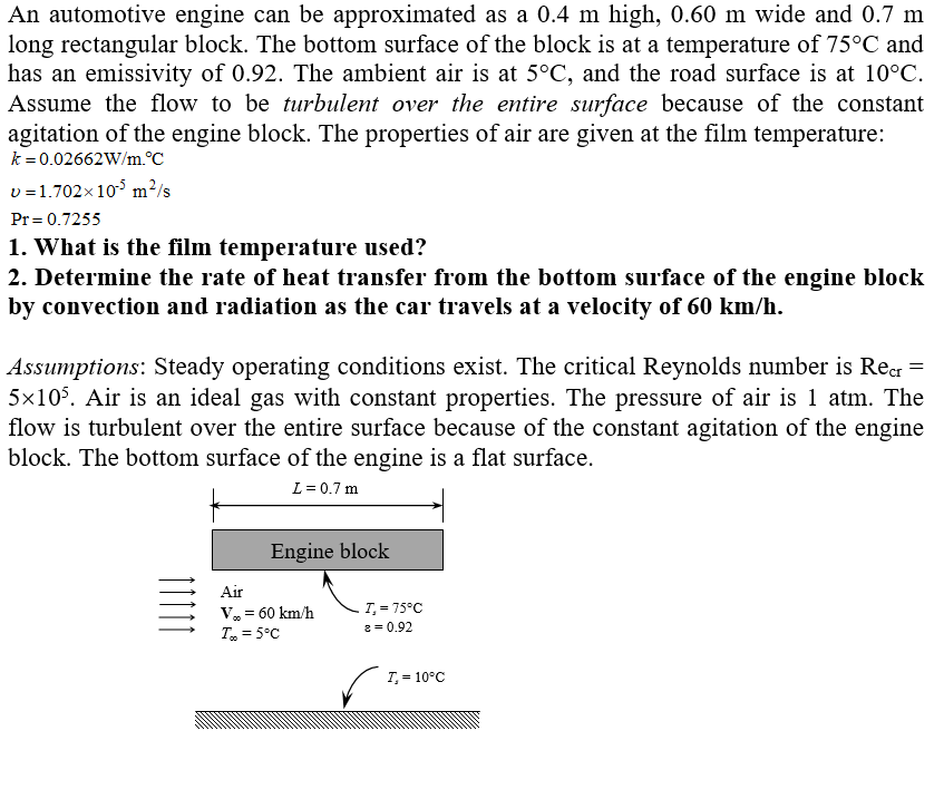 Solved An automotive engine can be approximated as a 0.4 m