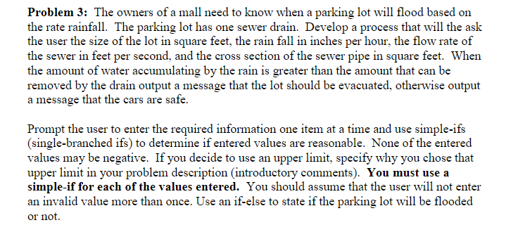 Solved Problem 3: The owners of a mall need to know when a | Chegg.com