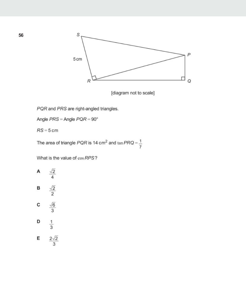 Solved [diagram Not To Scale] Pqr And Prs Are Right Angled