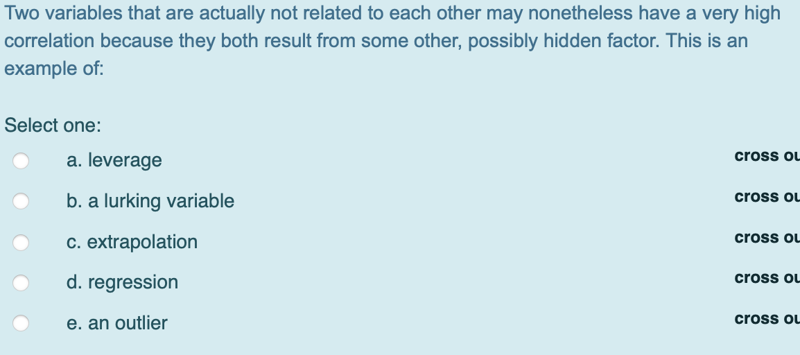 Solved Two Variables That Are Actually Not Related To Each Chegg Com