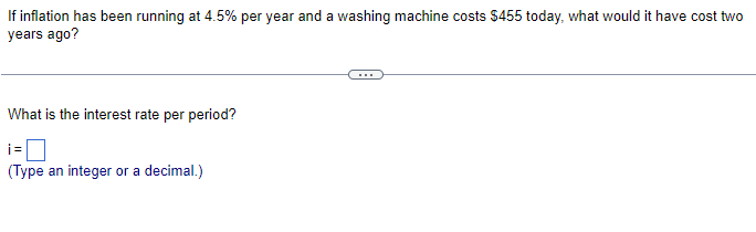 Solved If inflation has been running at 4.5% per year and a | Chegg.com