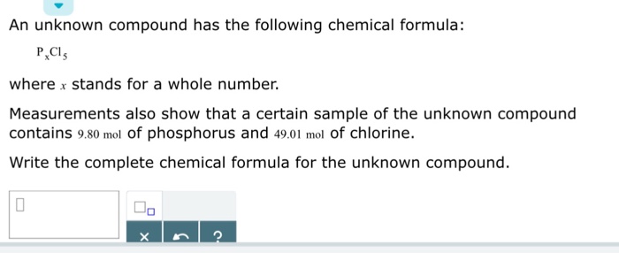 Solved An Unknown Compound Has The Following Chemical Chegg Com