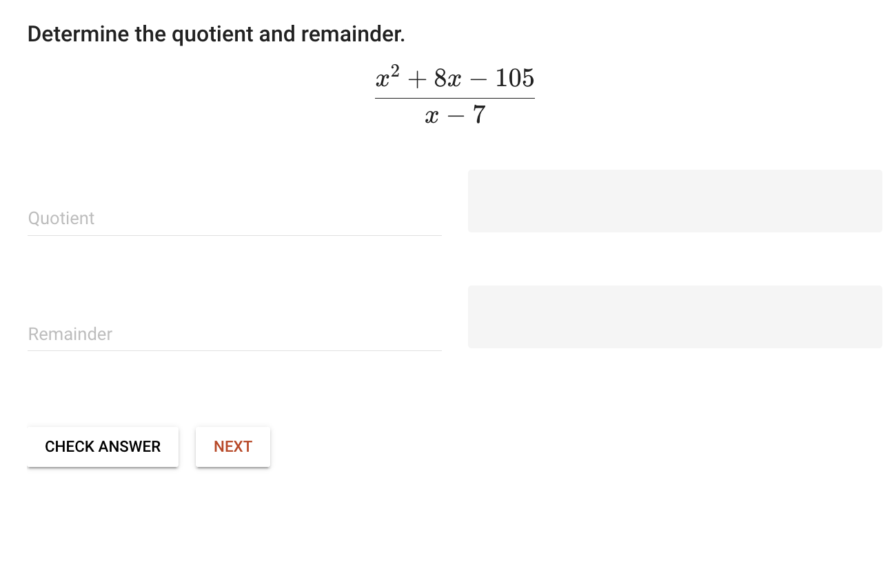 Solved Determine The Quotient And | Chegg.com