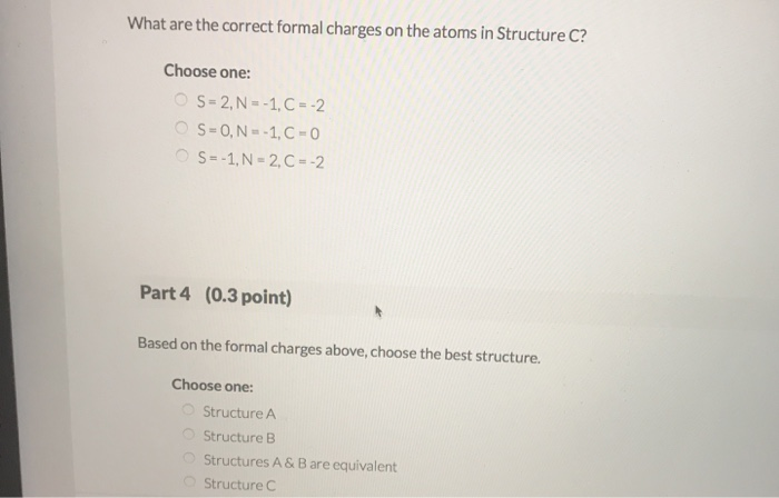 Solved Consider The Three Possible Structures Of The | Chegg.com