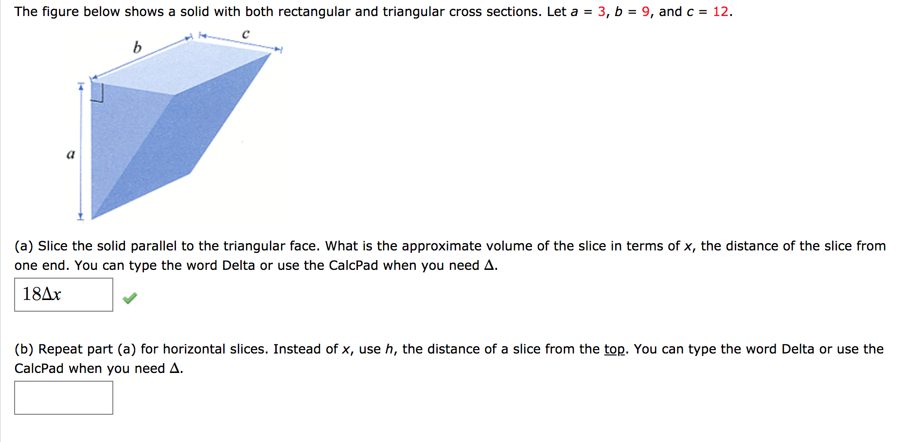 Solved The figure below shows a solid with both rectangular | Chegg.com
