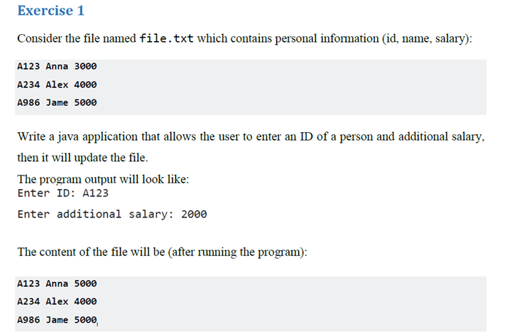 Solved Exercise 1 Consider The File Named File.txt Which | Chegg.com