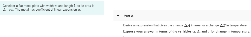 Solved Consider a flat metal plate with width w and length | Chegg.com