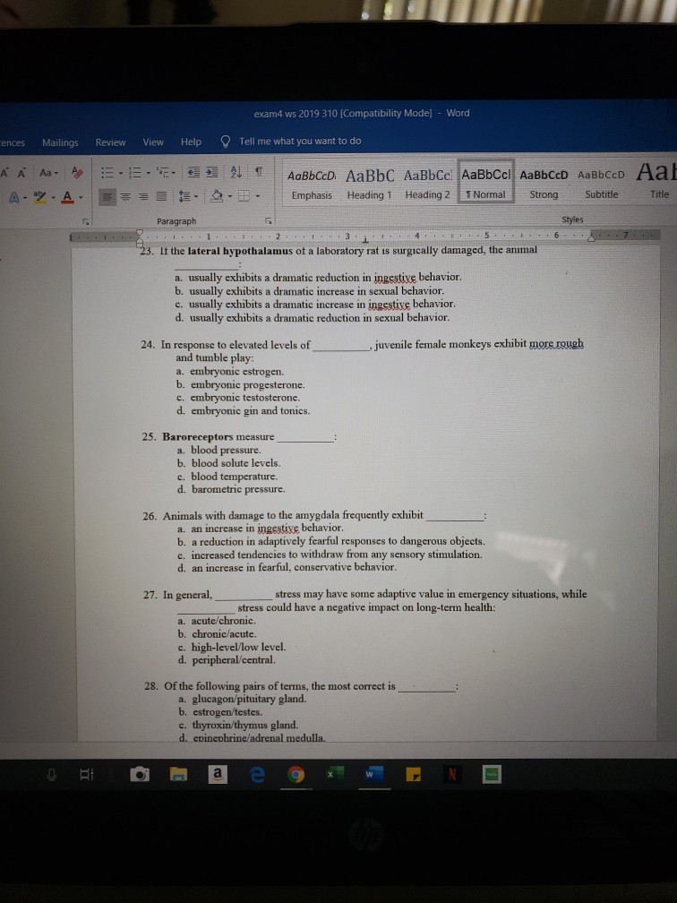 Solved Word Exam4 Ws 2019 310 Compatibility Mode Ferences