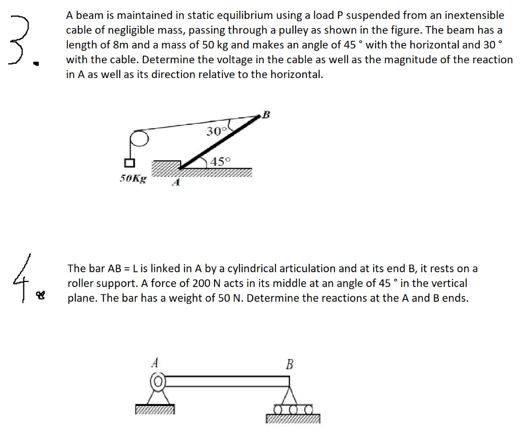 solved-3-a-beam-is-maintained-in-static-equilibrium-using-a-chegg