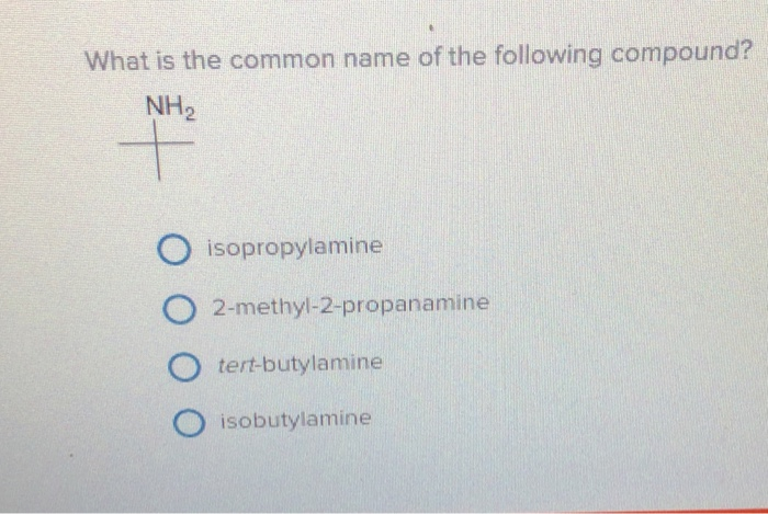 What Is The Common Name Of The Following Compound Image