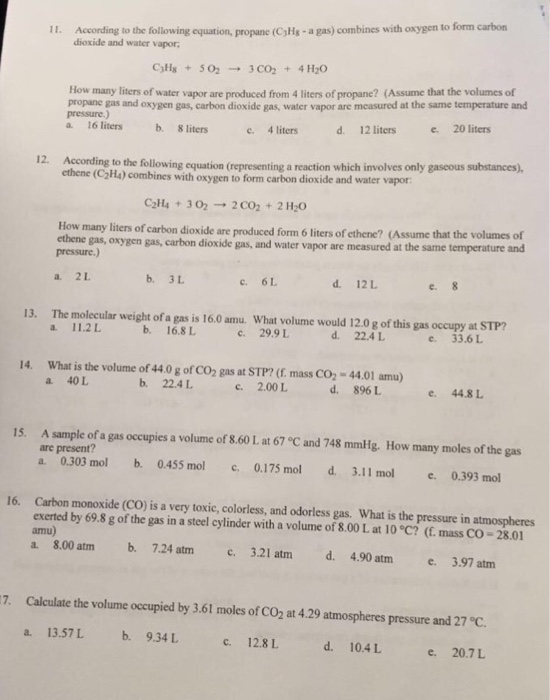 Solved According to the following equation, propane (C_3H_8 | Chegg.com