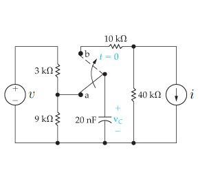 Solved The switch in the circuit has been in position a for | Chegg.com