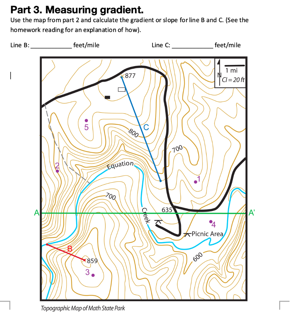 Solved Part 3. Measuring Gradient. Use The Map From Part 2 | Chegg.com