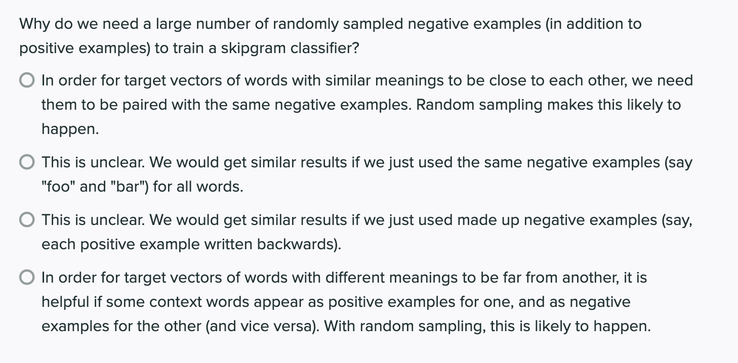 Solved Why do we need a large number of randomly sampled | Chegg.com