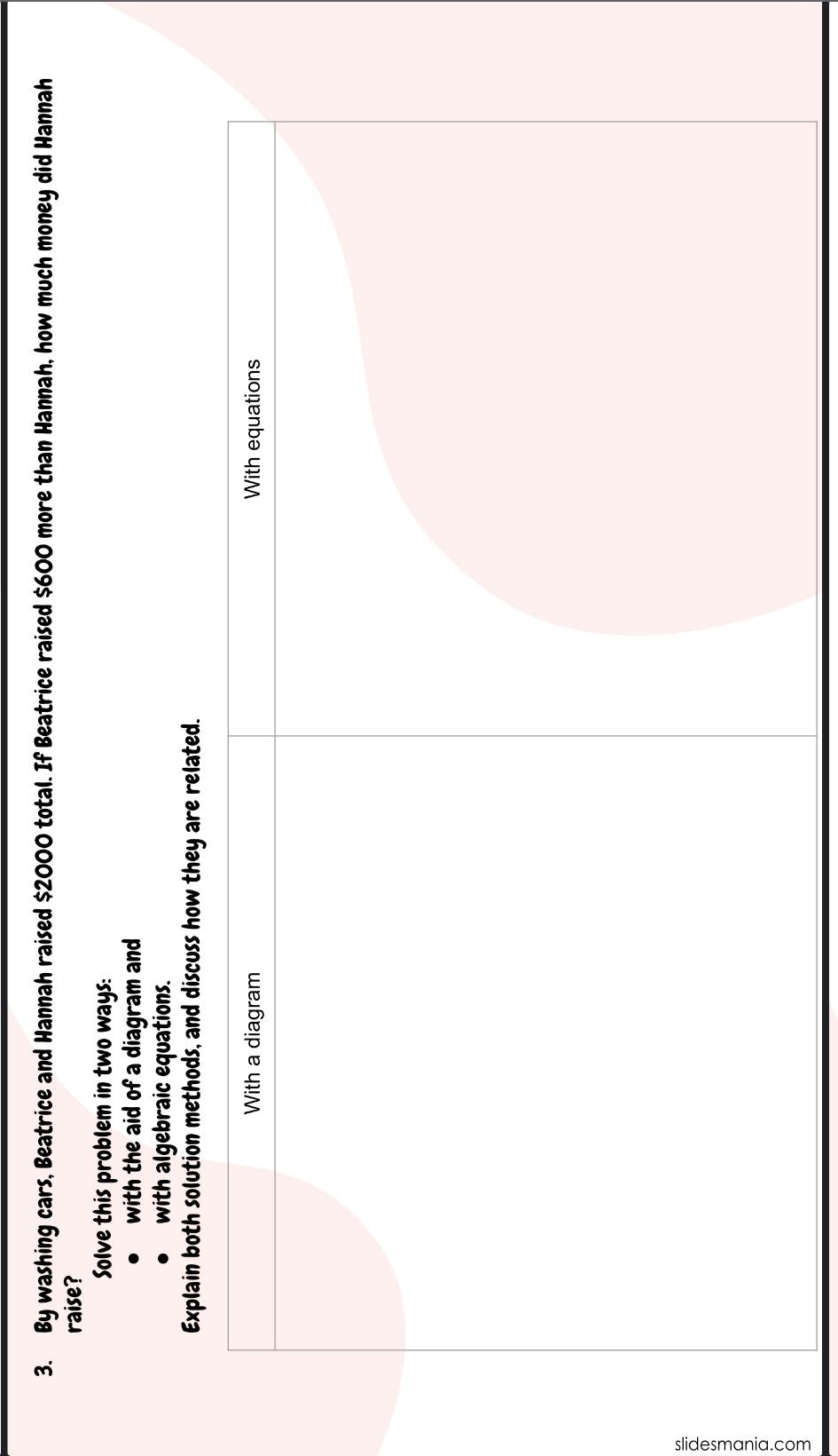 3. By washing cars, Beatrice and Hannah raised 2000