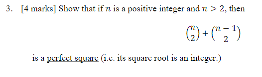 Solved 3. [4 marks] Show that if n is a positive integer and | Chegg.com
