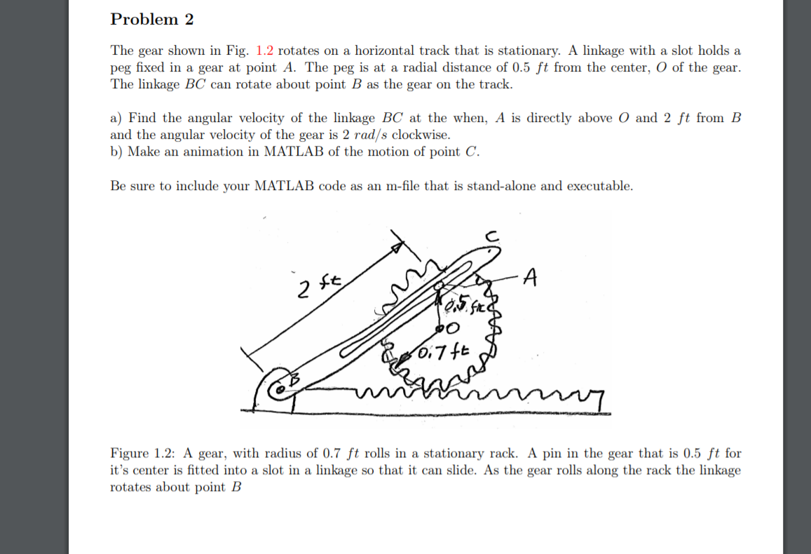 Problem 2 The gear shown in Fig.  rotates on a 