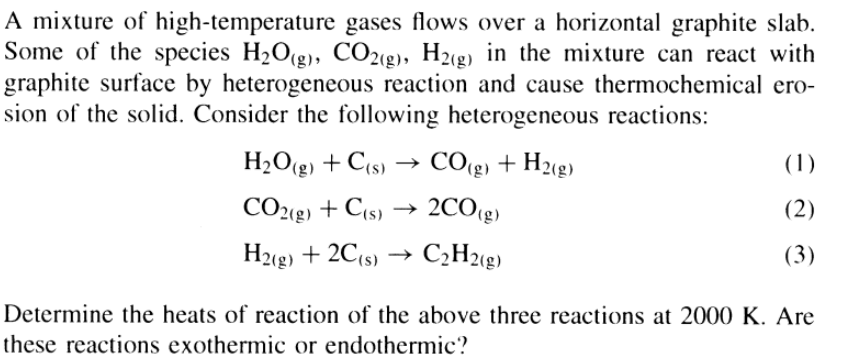 A mixture of high-temperature gases flows over a | Chegg.com