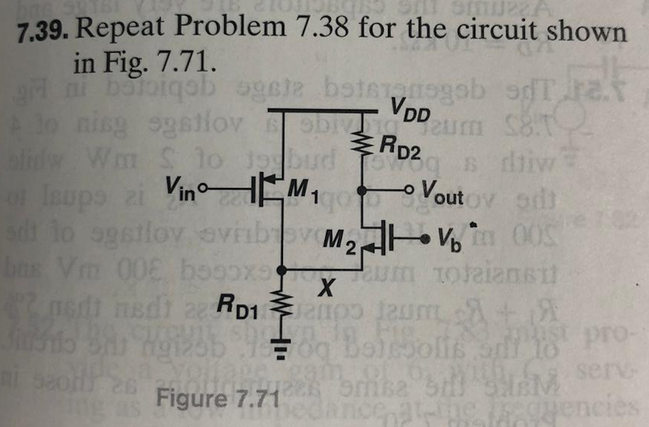 Solved (1) Calculate the overall voltage gain (2) If RD1 is | Chegg.com