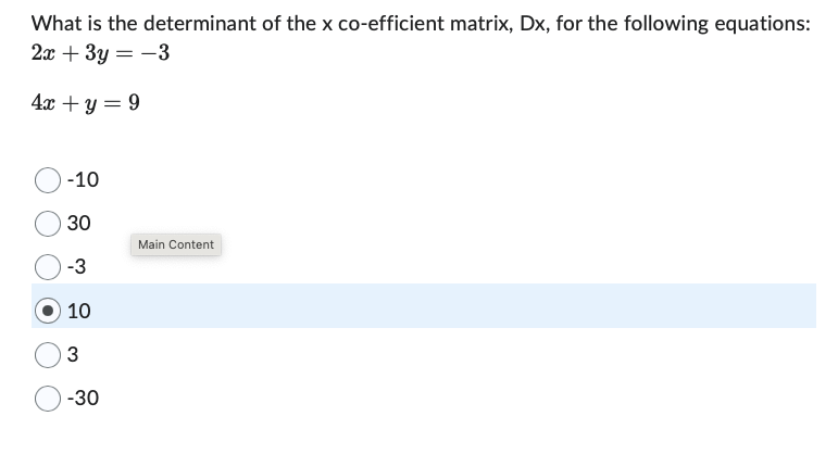 Main Content vvhat is the y value for the following | Chegg.com