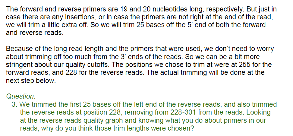 Solved We need to trim off low-quality sequences from the | Chegg.com