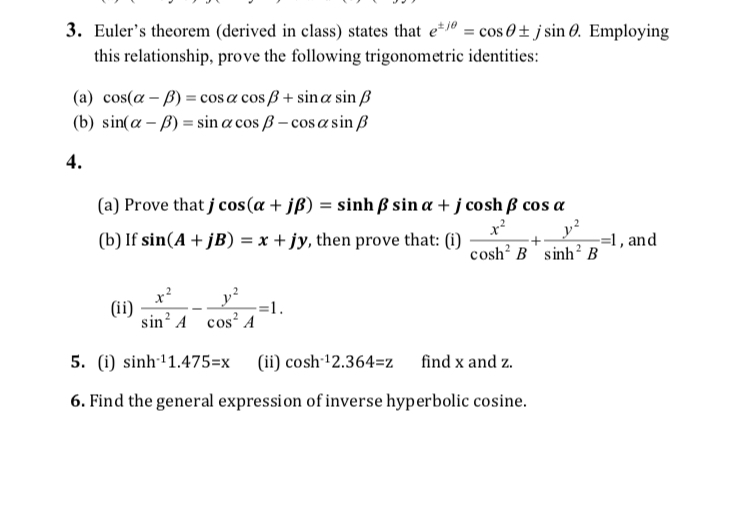 Solved 3 Euler S Theorem Derived In Class States That Chegg Com