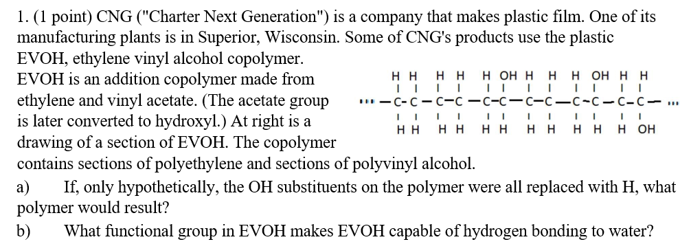 Solved 1. (1 point) CNG ("Charter Next Generation") is a | Chegg.com