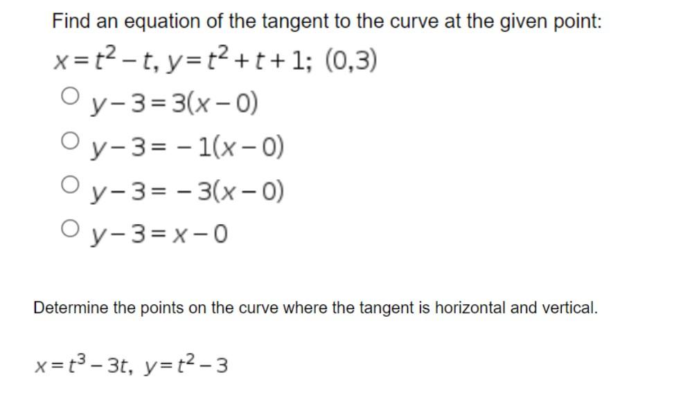 Solved Find An Equation Of The Tangent To The Curve At The | Chegg.com