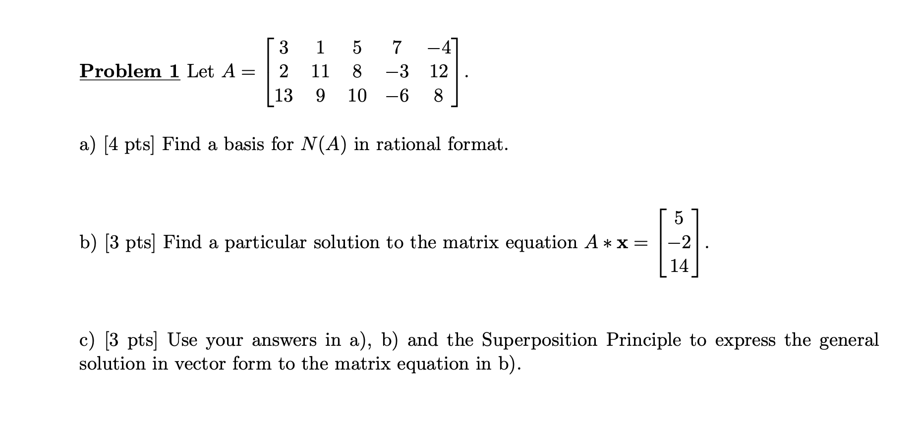 Solved Problem 1 Let A 3 2 13 1 5 7 11 8 3 9 10 6 4 12 8 Chegg