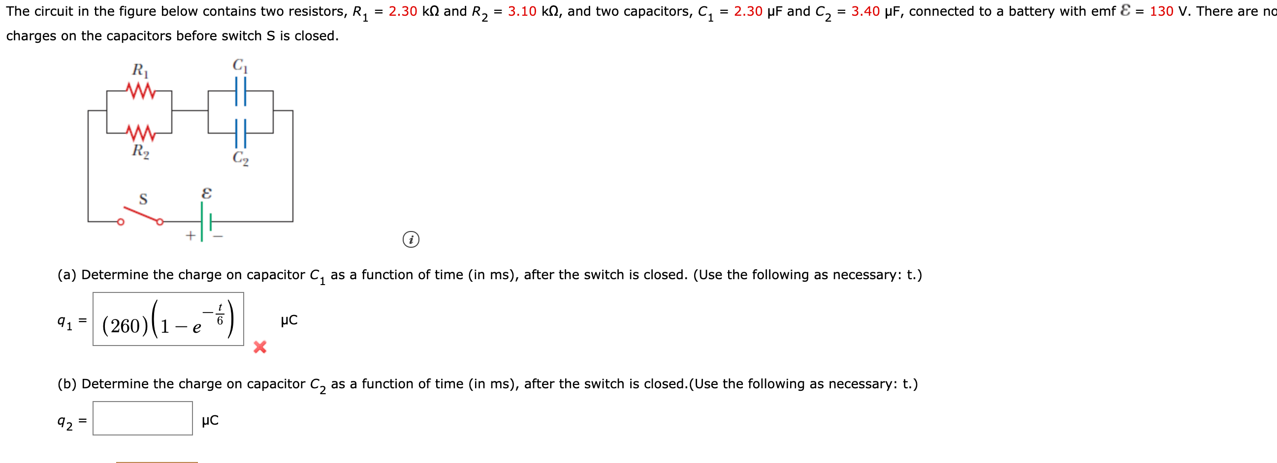 Solved = The circuit in the figure below contains two | Chegg.com
