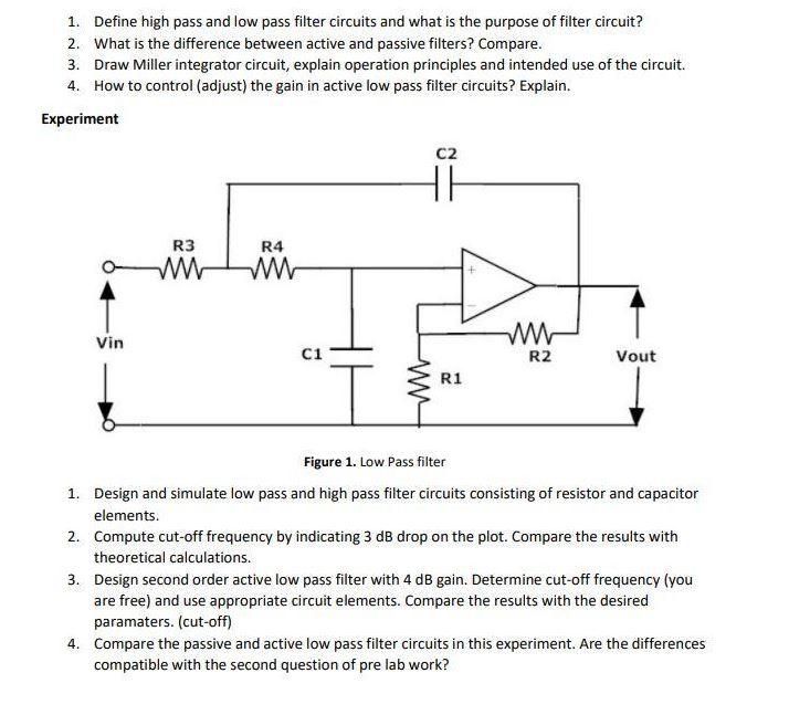 Active High Pass Filter Schematic