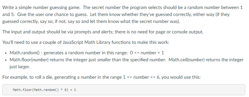 Solved Write a simple number guessing game. The secret | Chegg.com