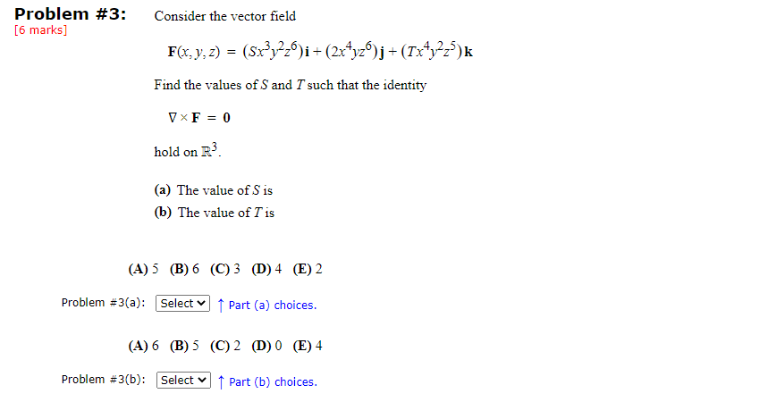 Solved Problem 3 6 Marks Consider The Vector Field F X Chegg Com