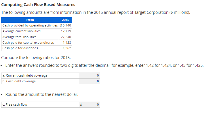 Solved Computing Cash Flow Based Measures The Following | Chegg.com