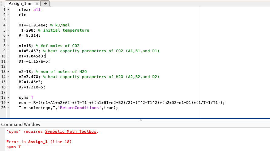Solved I want to solve for T, but I got an error here | Chegg.com