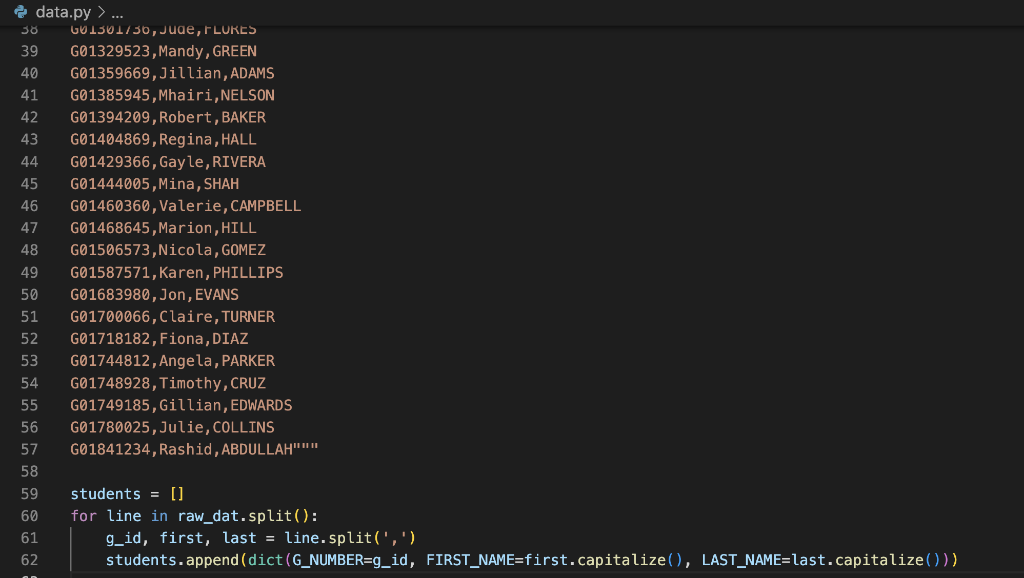 Solved PROBLEM 1 Review the attached Python script data.py. | Chegg.com