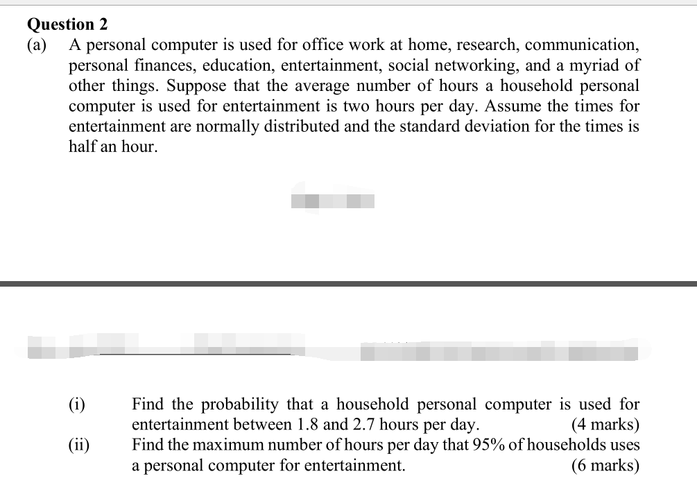 Solved Question 2 (a) A personal computer is used for office | Chegg.com