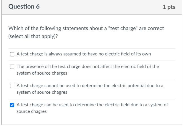 Solved Question 6 1 pts Which of the following statements | Chegg.com
