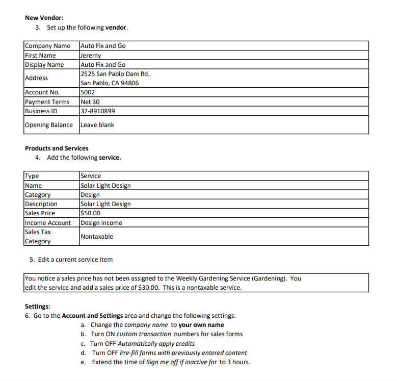 Solved Complete the following Steps Chart of Accounts work | Chegg.com