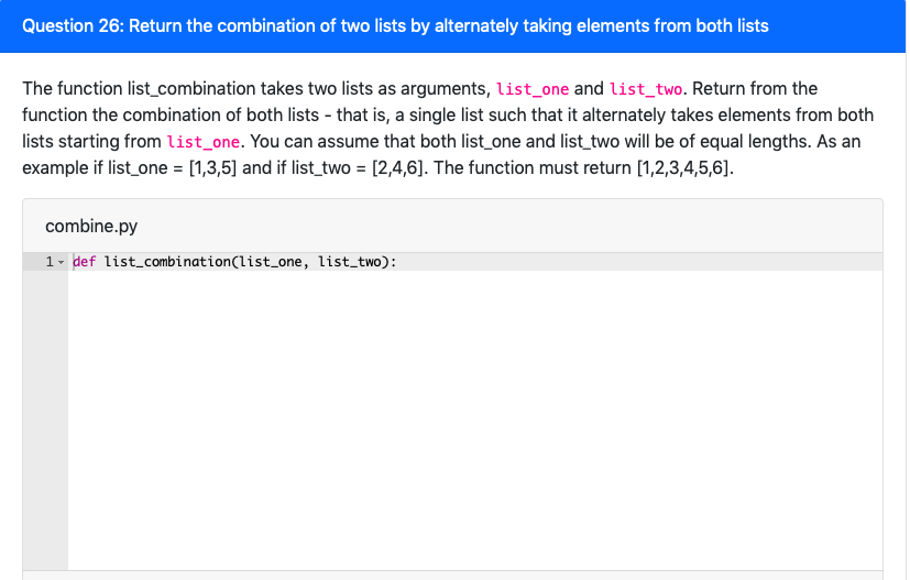 solved-question-26-return-the-combination-of-two-lists-by-chegg