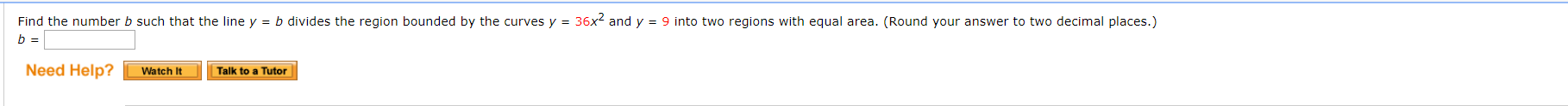 Solved Find The Number B Such That The Line Y = B Divides | Chegg.com