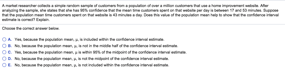 Solved Market Researcher Collects A Simple Random Sample Of Chegg Solved Market Researcher Collects A Simple Random Sample Of Chegg