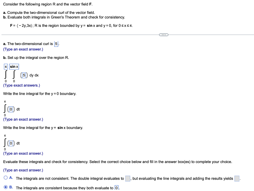 Solved Consider the following region R and the vector field | Chegg.com