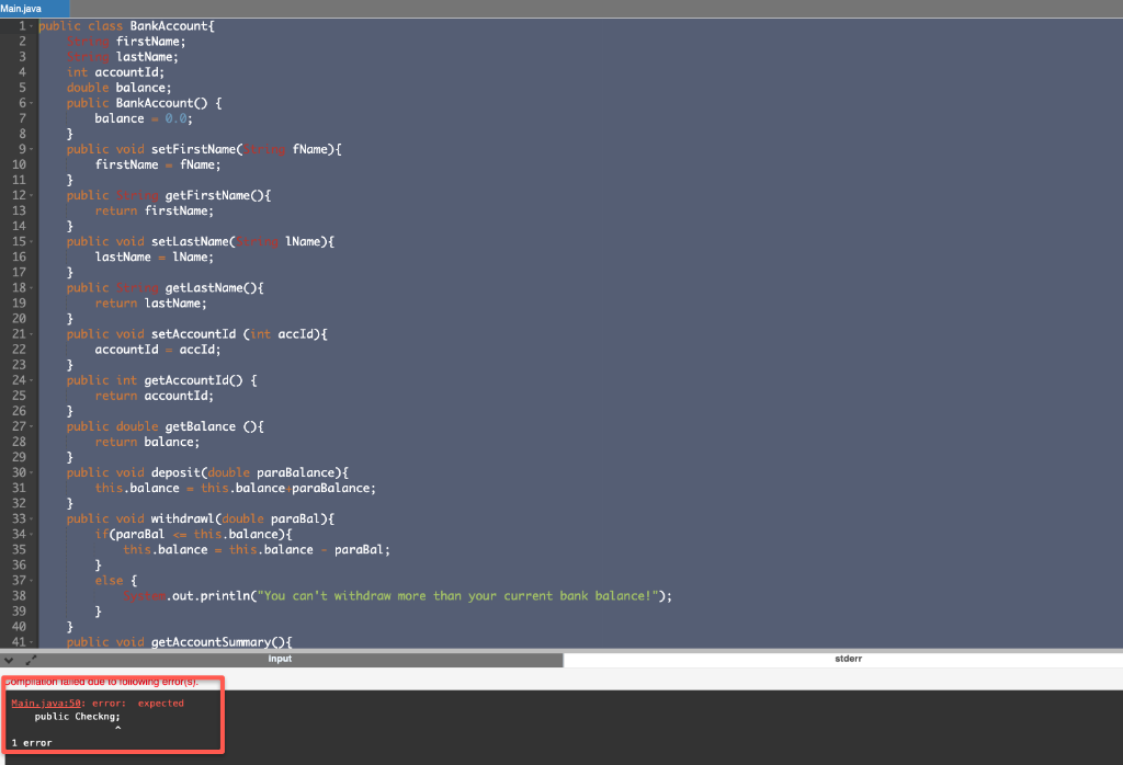Solved Can someone help me understand why my code isn't | Chegg.com