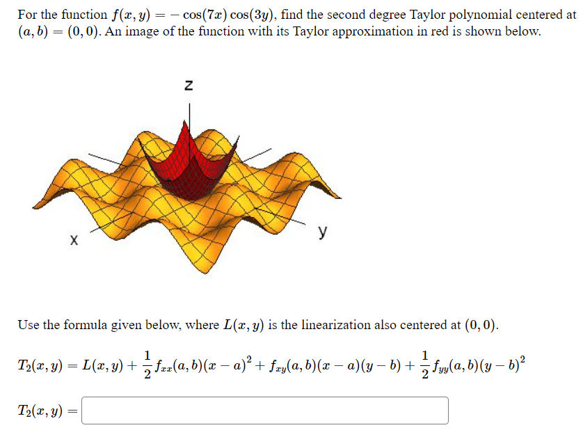 For The Function F X Y −cos 7x Cos 3y Find The